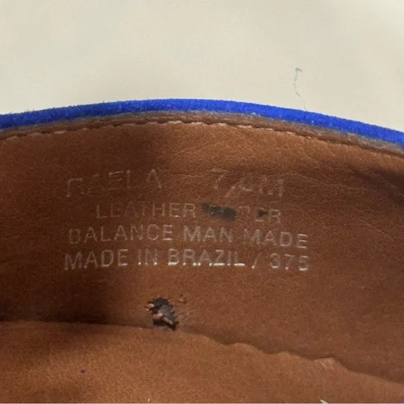 STEVE MADDEN Raela Cobalt Blue Suede Leather Closed Toe Lace Up Heels Size 7.5 - Picture 8 of 9